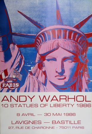 Illustriertes Buch Warhol - 10 Statues of Liberty