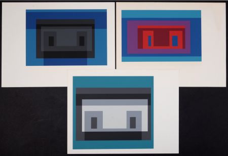 Siebdruck Albers - 10 Variants, 1968 - Set of 3