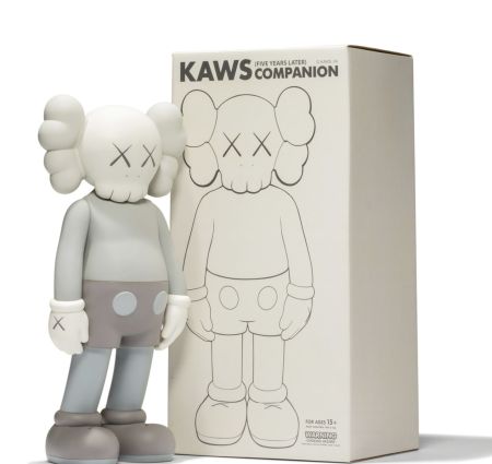 Monotypie Kaws - 5 Years Later Companion - grey
