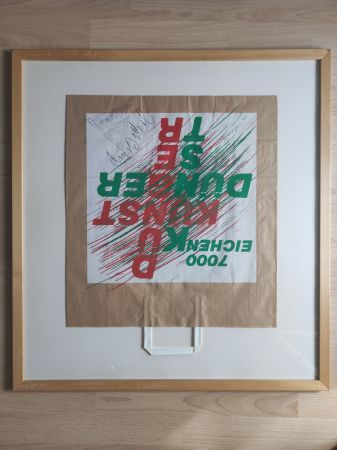 Siebdruck Beuys - 7000-Eichen-Tüte, 1982. 