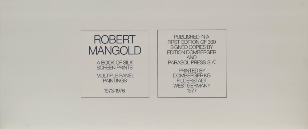 Siebdruck Mangold - A book of silkscreen prints