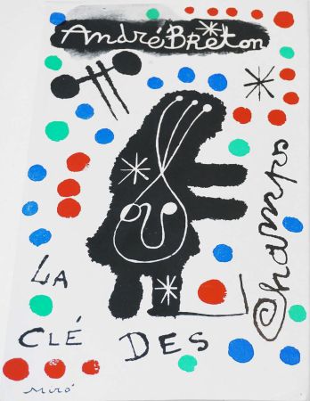 Illustriertes Buch Miró - A. Breton. LA CLÉ DES CHAMPS. Couverture originale, édition originale (1953)