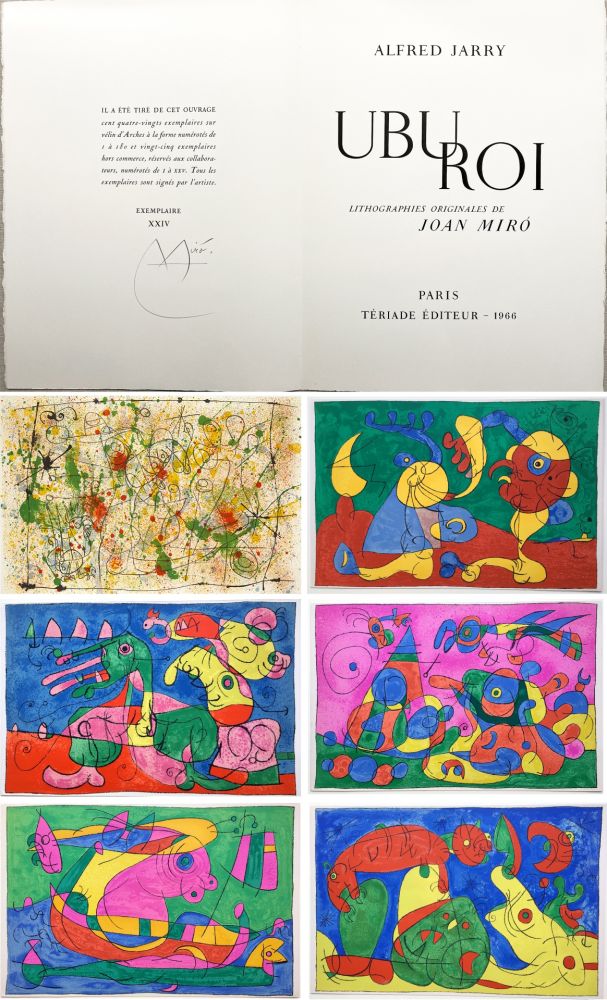 Illustriertes Buch Miró - A. Jarry. UBU ROI. 13 Lithographies originales en couleurs (1966)