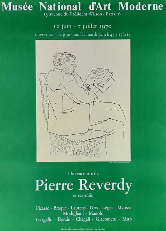 Lithographie Picasso - ''A la Recherde de Pierre Reverdy ''