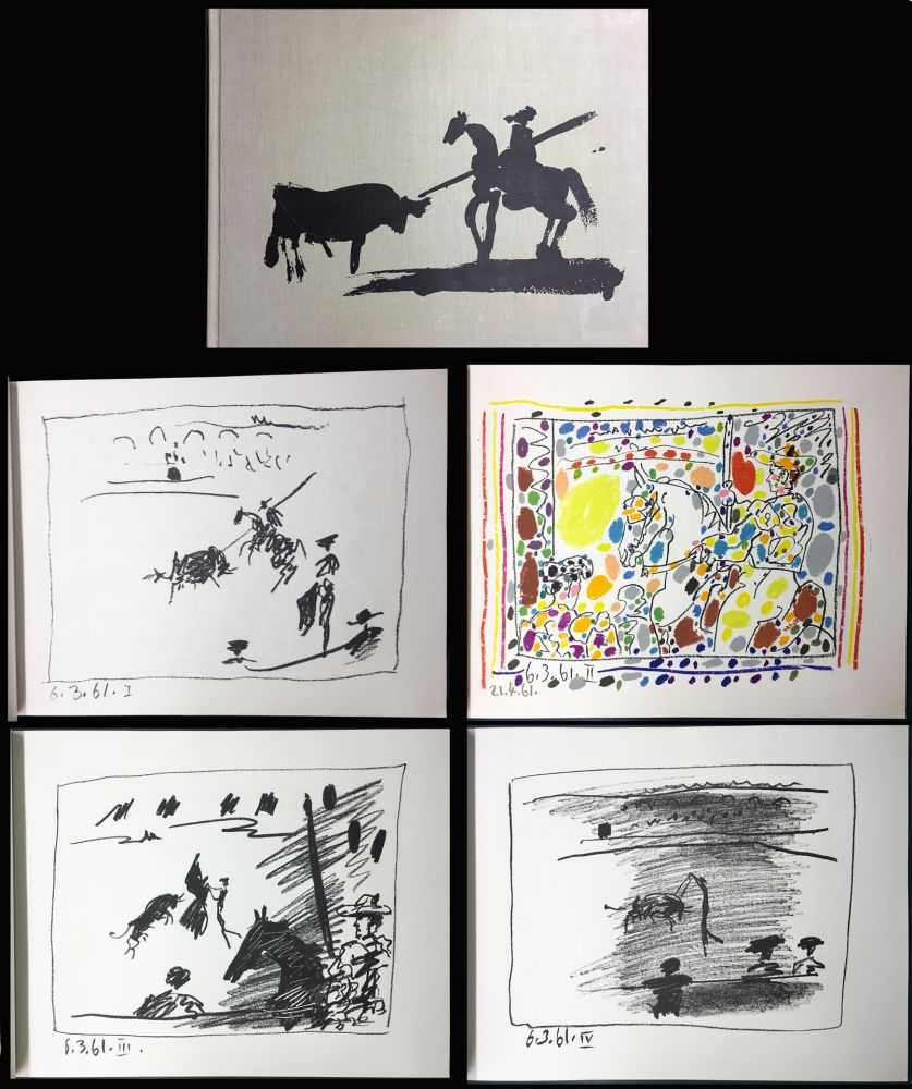 Illustriertes Buch Picasso - A LOS TOROS avec Picasso. 4 lithographies originales (1961)