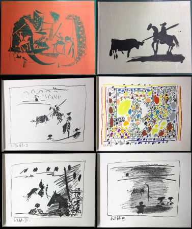 Illustriertes Buch Picasso - A LOS TOROS avec Picasso. 4 lithographies originales (1961)