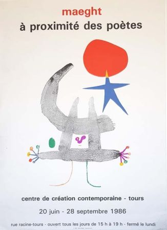 Lithographie Miró - A Proximité des Poetes