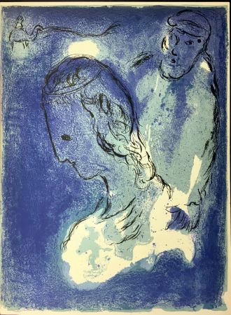 Keine Technische Chagall - ABRAHAM ET SARAH. Lithographie originale pour LA BIBLE