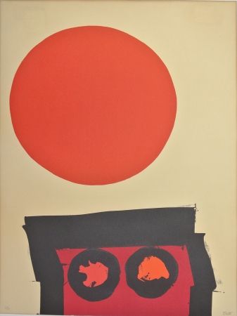 Lithographie Feito - Abstraccion en rojo y negro