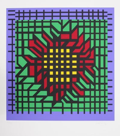 Siebdruck Vasarely - Abstract Composition