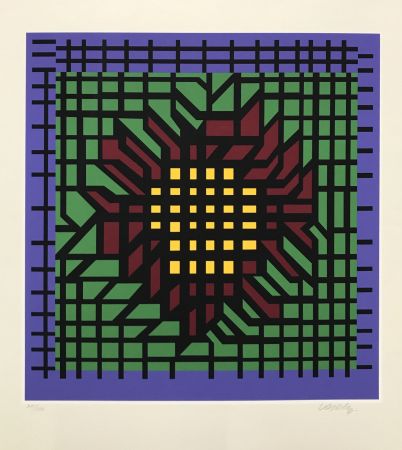 Siebdruck Vasarely - Abstract Composition