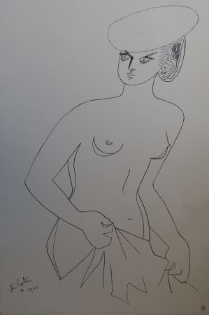Lithographie Cocteau - Actrice