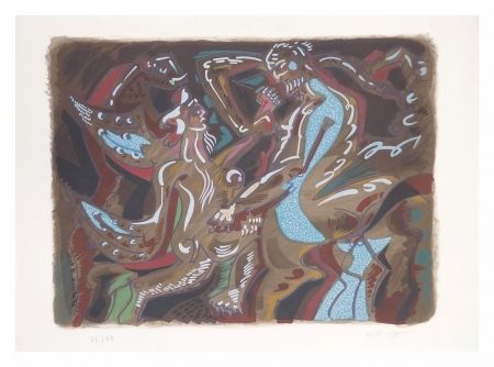 Lithographie Masson - Adam et Eve