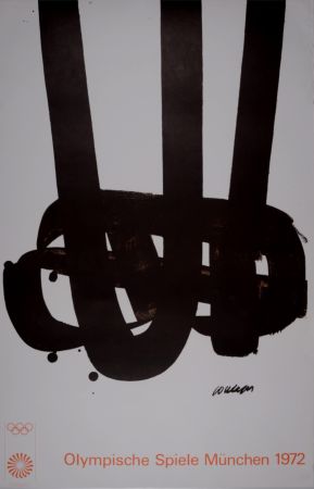 Lithographie Soulages - Affcihe JO