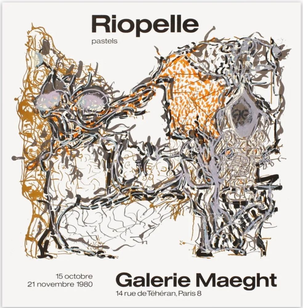 Plakat Riopelle - AFFICHE EN LITHOGRAPHIE pour l'exposition 