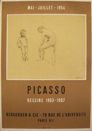 Plakat Picasso - Affiche exposition dessins 1903-1907 galerie Berggruen