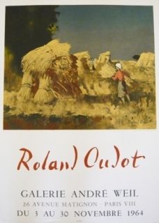 Plakat Oudot - Affiche exposition galerie André Weil