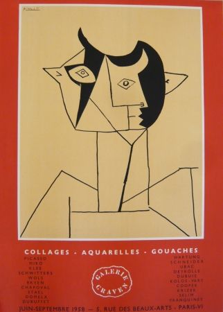 Plakat Picasso - Affiche exposition galerie Graven