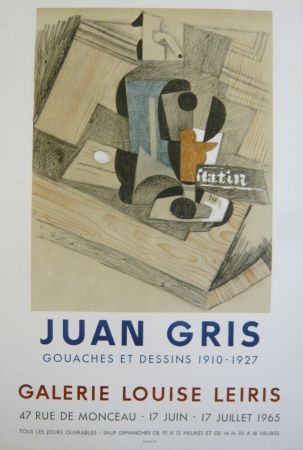 Plakat Gris  - Affiche exposition  galerie Louise Leiris