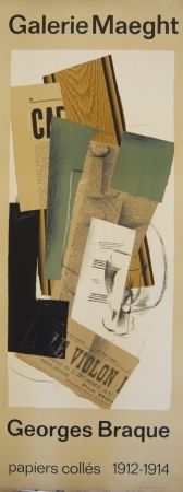 Plakat Braque - Affiche exposition papiers collés galerie Maeght 