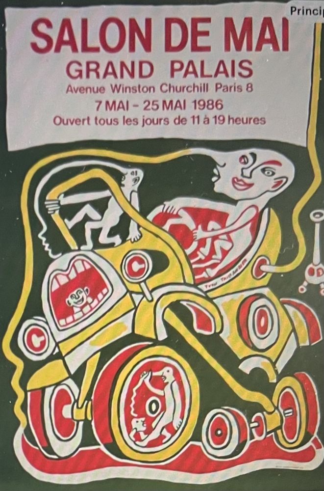 Lithographie Taillandier - Affiche lithographique CLOT & BRAMSEN Salon de Mai Paris 1986