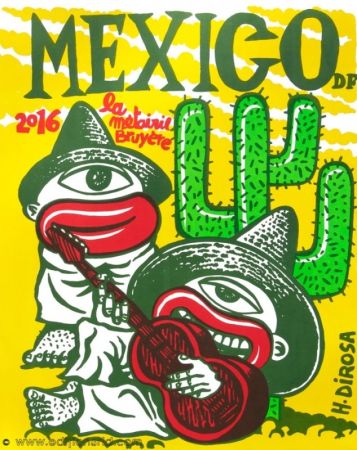 Lithographie Di Rosa - Affiche Mexico