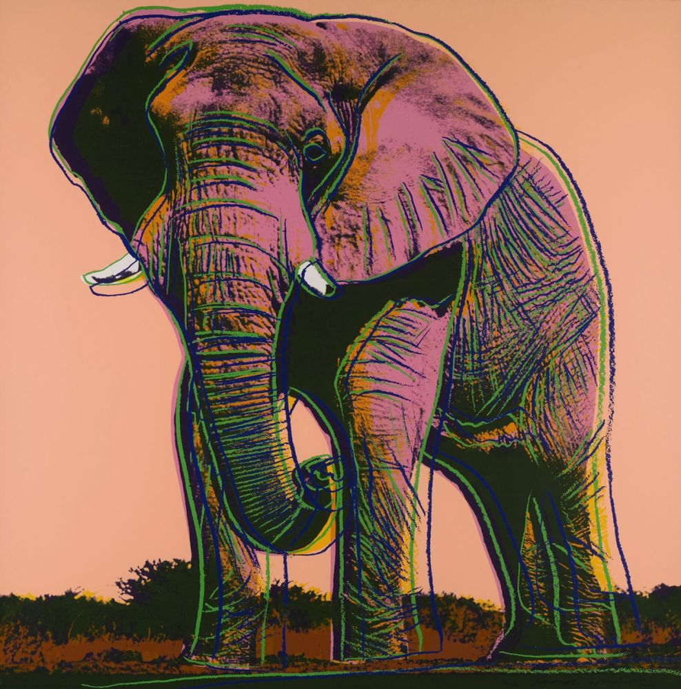Siebdruck Warhol - African Elephant (FS II.293)