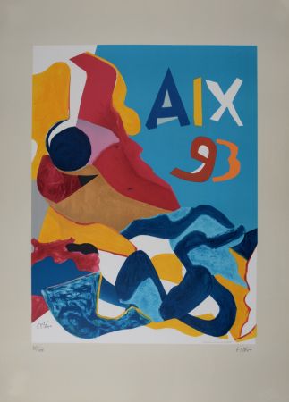 Lithographie Esteve - Aix 93, 1993 - Hand-signed