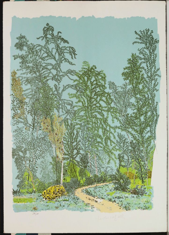 Lithographie Galli - Alberi