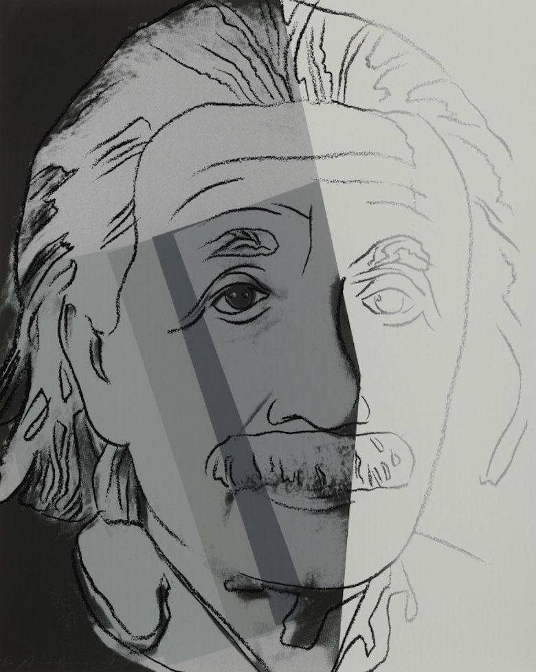 Siebdruck Warhol - Albert Einstein