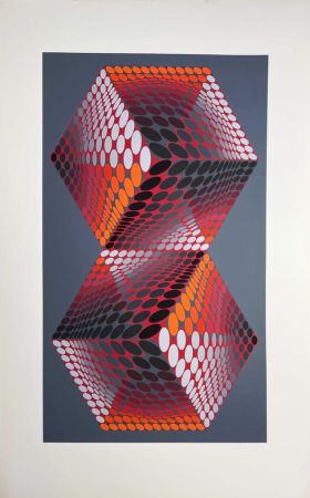 Siebdruck Vasarely - Album Meta: Seven Plates 1