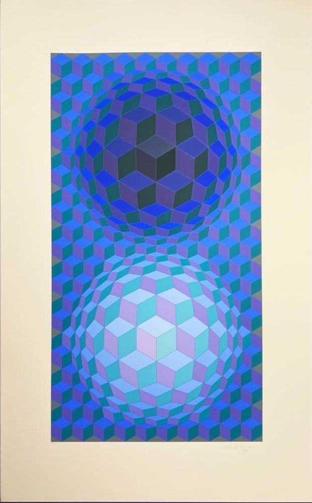 Siebdruck Vasarely - Album Meta: Seven Plates 5