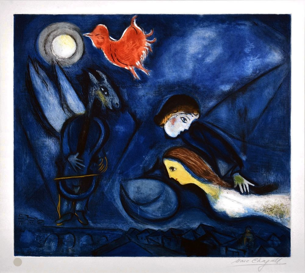 Radierung Und Aquatinta Chagall - ALEKO et Zemfira. Eau-forte et aquatinte (1955)