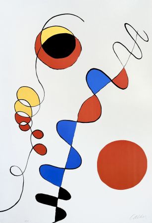 Lithographie Calder - Alexander Calder- Couleurs enlaces dans le fil de fer