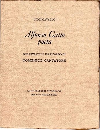 Illustriertes Buch Cantatore - Alfonso Gatto Poeta