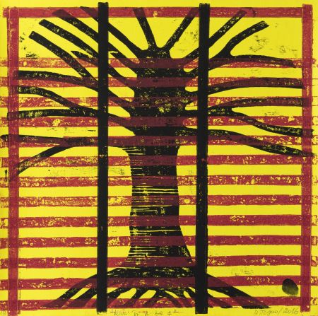 Holzschnitt Toguo - Alive in a box 7