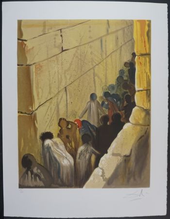 Lithographie Dali - Aliyah The Wailing Wall