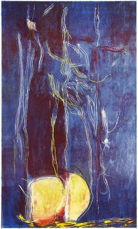 Holzschnitt Frankenthaler - All About Blue