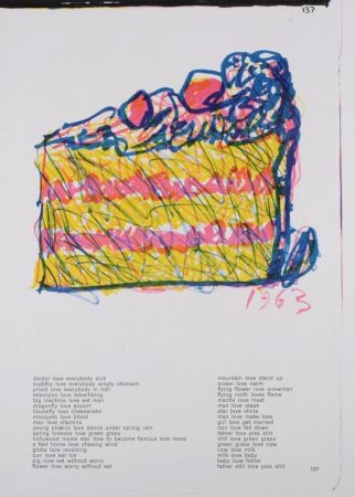 Lithographie Oldenburg - All Kinds of Love (Cake), 1964