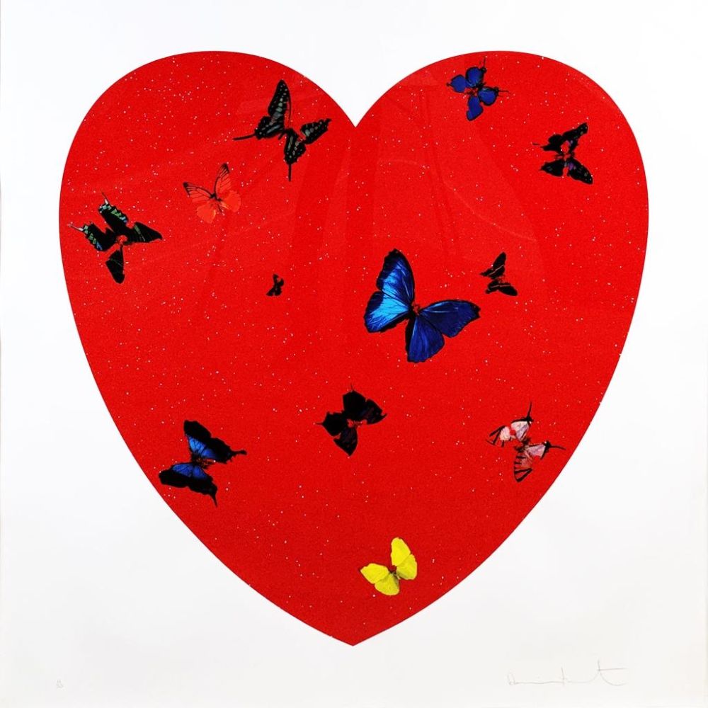 Siebdruck Hirst - All You Need is Love Love Love