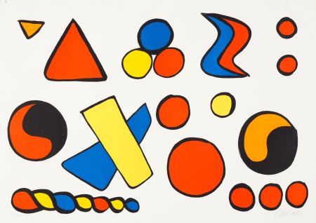 Lithographie Calder - Alphabet et Saucisson, c.