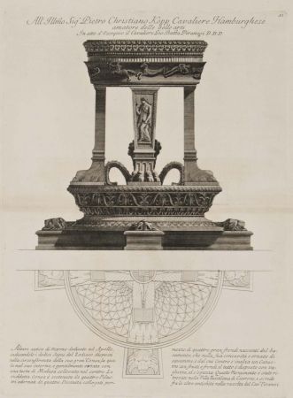 Stich Piranesi - Altar de Apolo