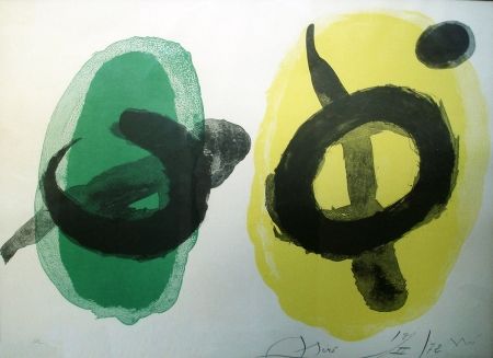 Lithographie Miró - Amarillo y verde (Jaune et vert)