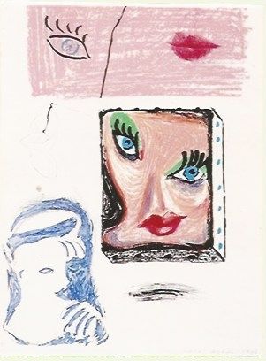 Lithographie Hockney - An image of Celia Study