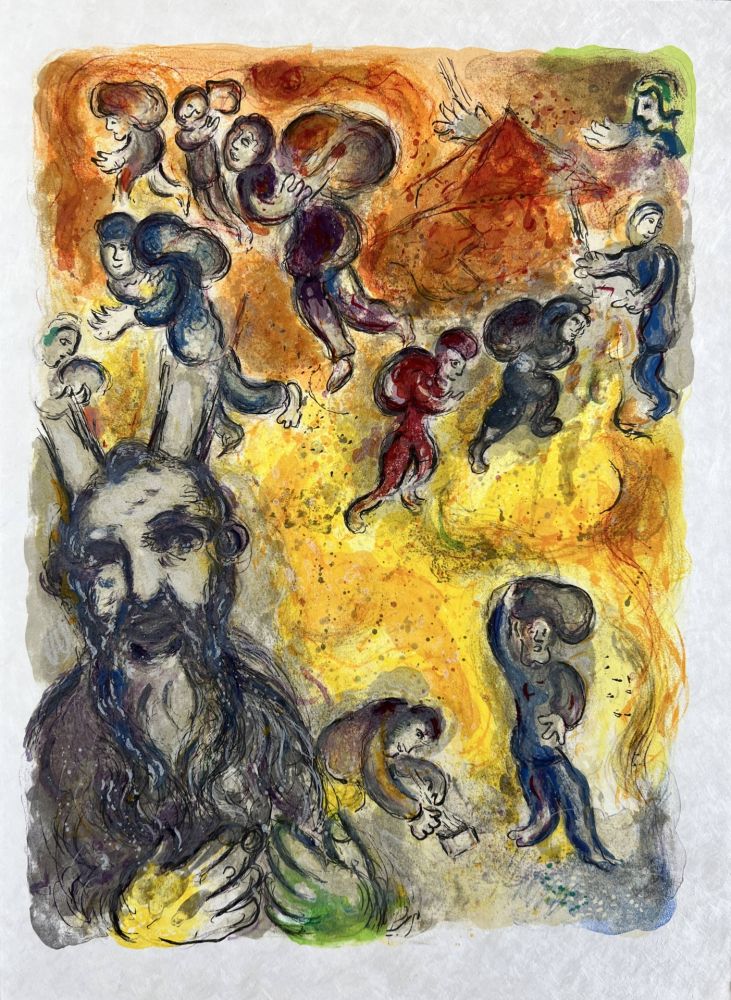 Lithographie Chagall - And in those dayes, when Moses was growen