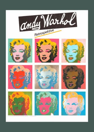 Lithographie Warhol - Andy Warhol 'Marilyn (Retrospective)' Original 1989 Pop Art Poster Print