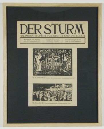 Holzschnitt Kandinsky - Ankunft der Kaufleute (1903), Aus dem Album Xylographies (1907)