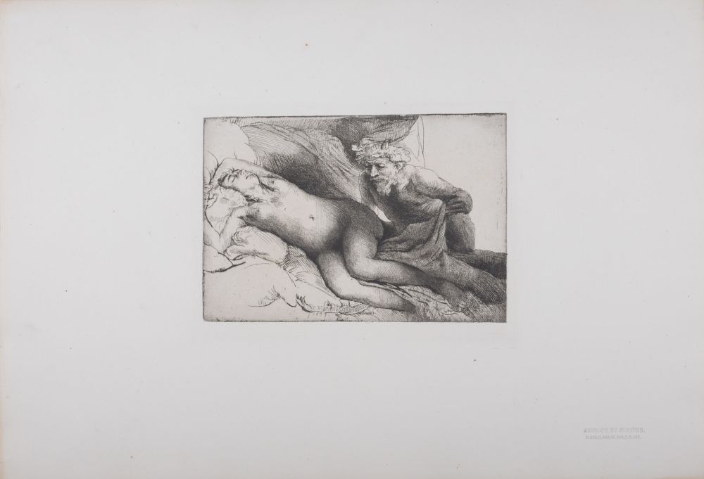 Heliogravüre Rembrandt - Antiope et Jupiter