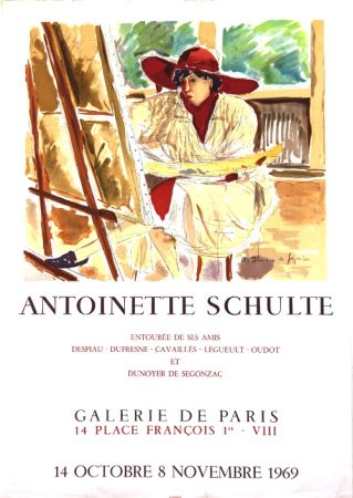 Lithographie De Segonzac - Antoinette  Schulte  Galerie de Paris