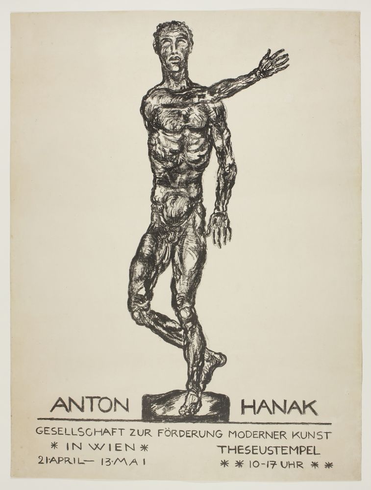 Lithographie Hanak - Anton Hanak (Der brennende Mensch - The burning man)